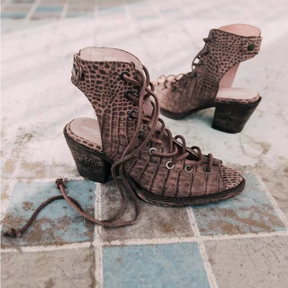 Miss Macie Goodness Gracious Leather Lace Up Ankle Bootie